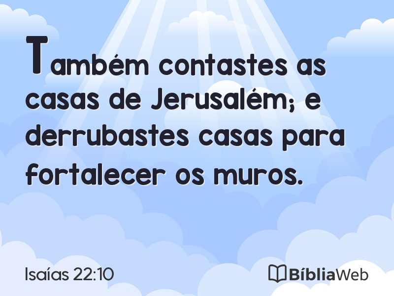 Isaías 22:10 em imagem para compartilhar