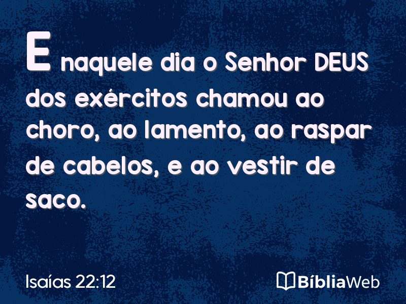 Isaías 22:12 em imagem para compartilhar
