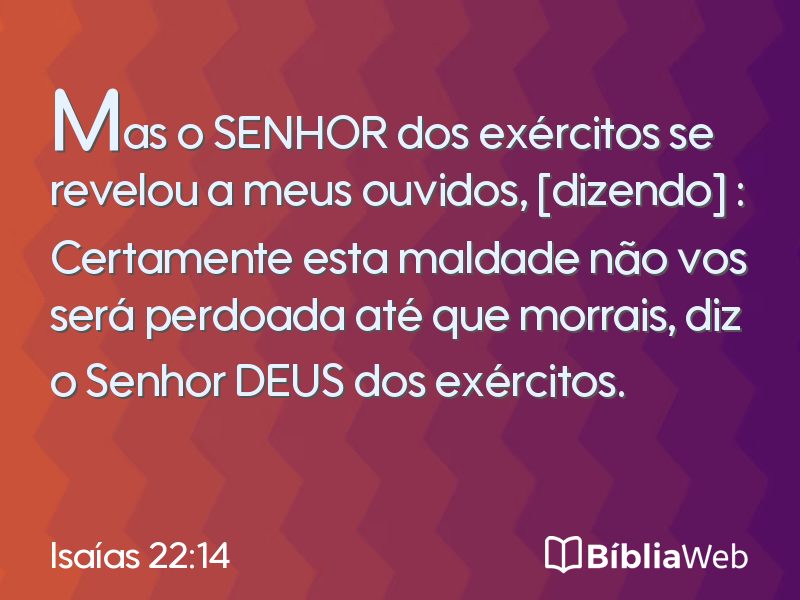 Isaías 22:14 em imagem para compartilhar