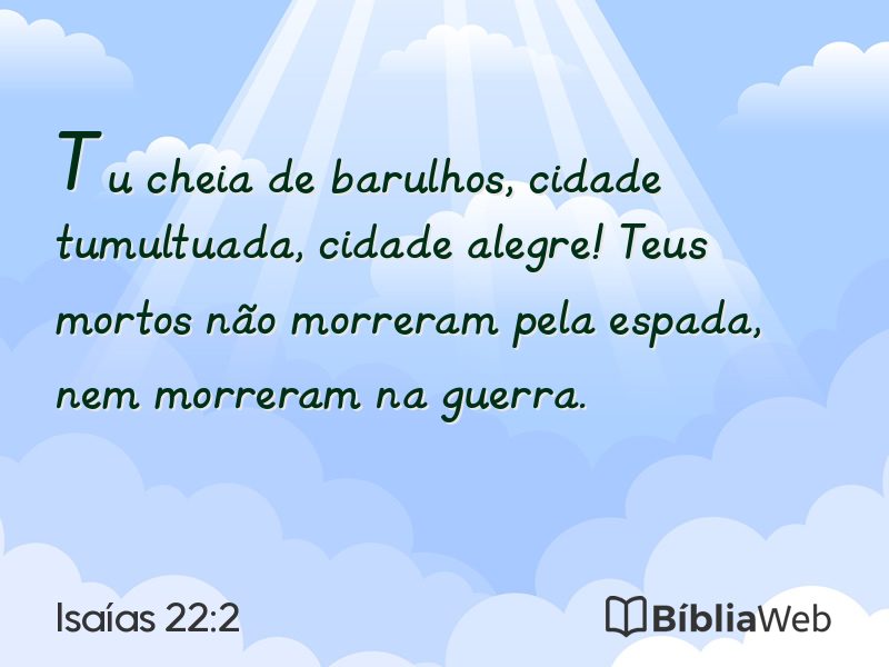 Isaías 22:2 em imagem para compartilhar
