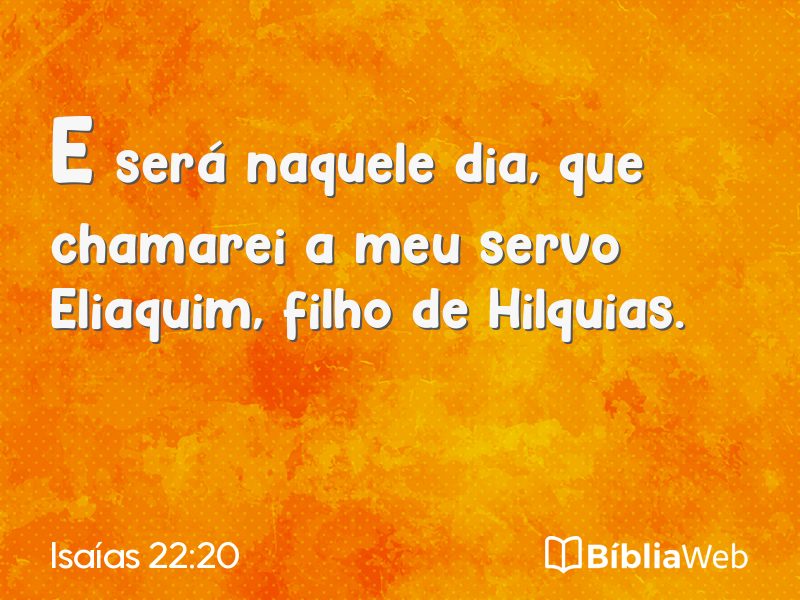 Isaías 22:20 em imagem para compartilhar