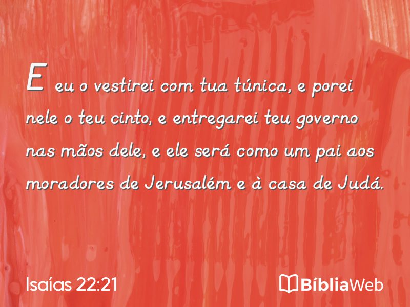 Isaías 22:21 em imagem para compartilhar