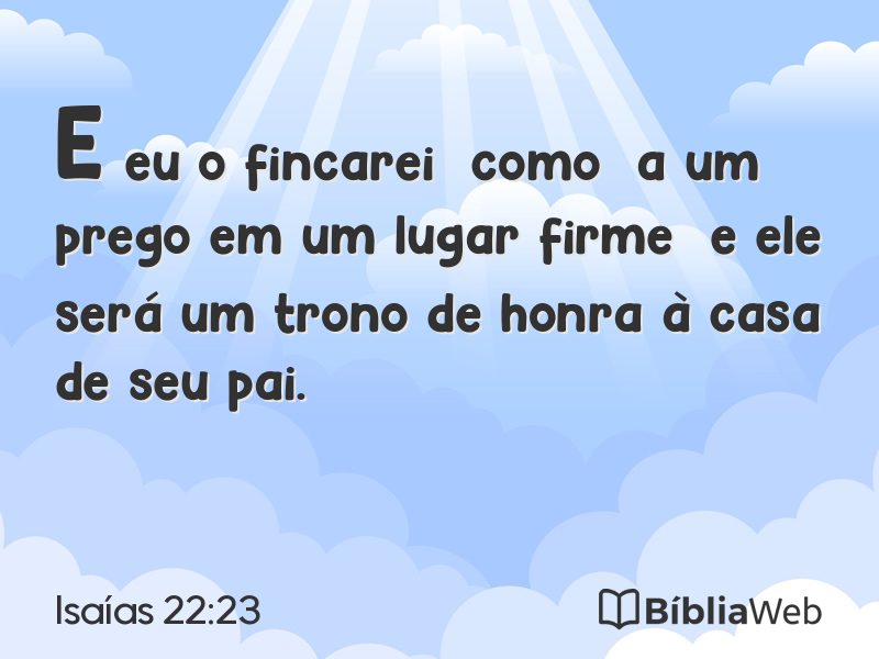 Isaías 22:23 em imagem para compartilhar