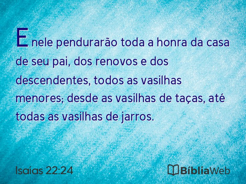 Isaías 22:24 em imagem para compartilhar