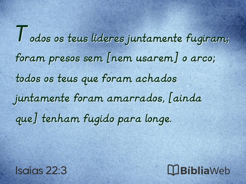 Isaías 22:3 em imagem para compartilhar