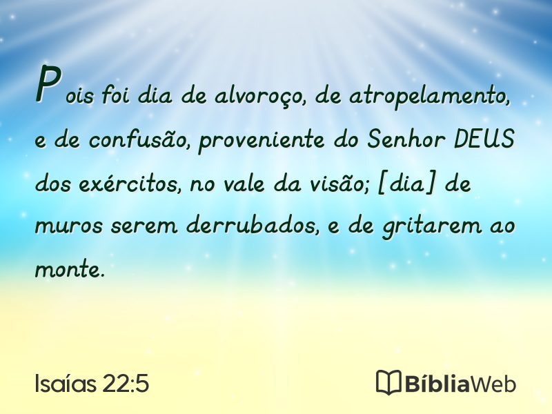 Isaías 22:5 em imagem para compartilhar