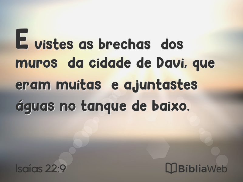 Isaías 22:9 em imagem para compartilhar