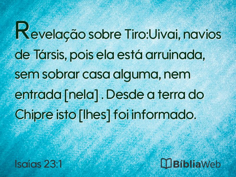 Isaías 23:1 em imagem para compartilhar