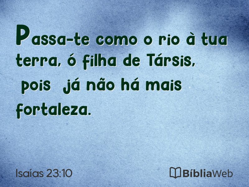 Isaías 23:10 em imagem para compartilhar