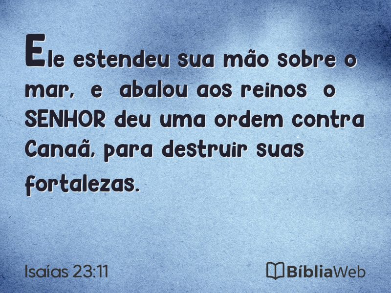 Isaías 23:11 em imagem para compartilhar