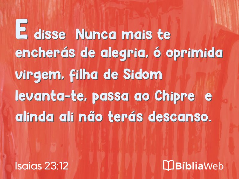 Isaías 23:12 em imagem para compartilhar