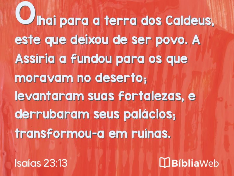 Isaías 23:13 em imagem para compartilhar