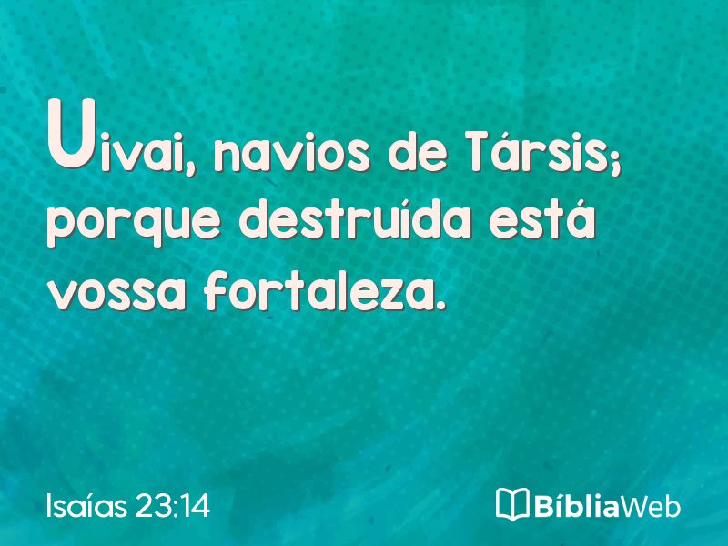 Isaías 23:14 em imagem para compartilhar