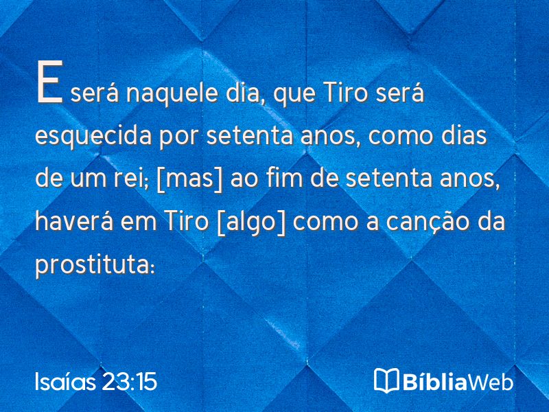 Isaías 23:15 em imagem para compartilhar