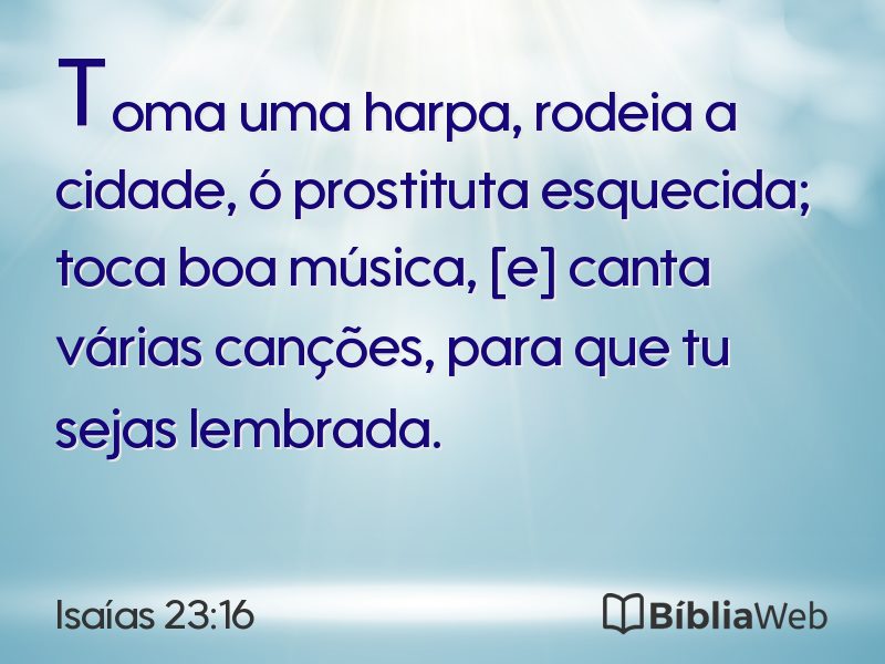 Isaías 23:16 em imagem para compartilhar