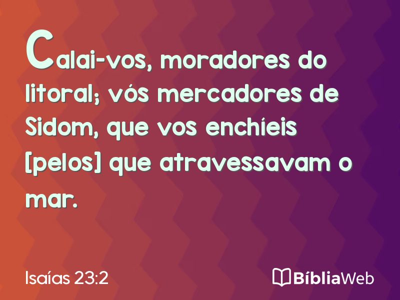 Isaías 23:2 em imagem para compartilhar