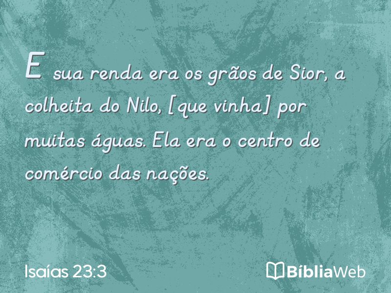 Isaías 23:3 em imagem para compartilhar