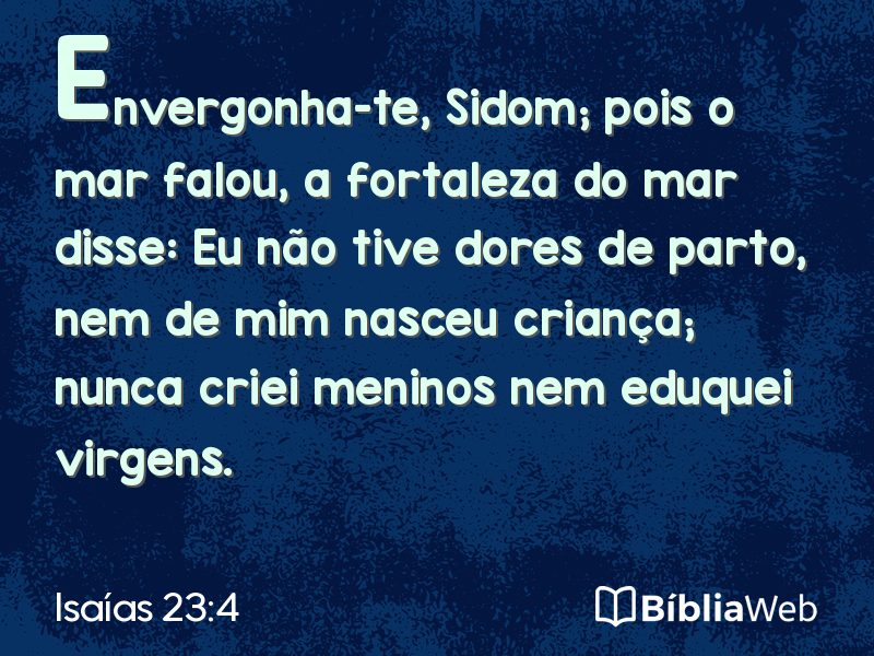 Isaías 23:4 em imagem para compartilhar