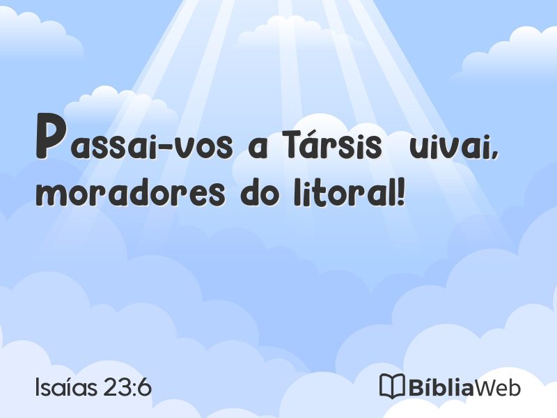 Isaías 23:6 em imagem para compartilhar