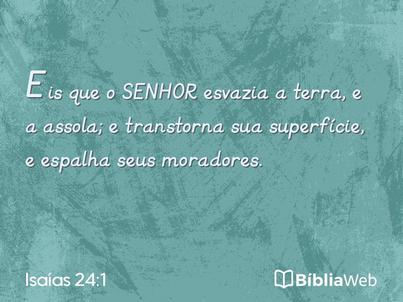 Isaías 24:1 em imagem para compartilhar