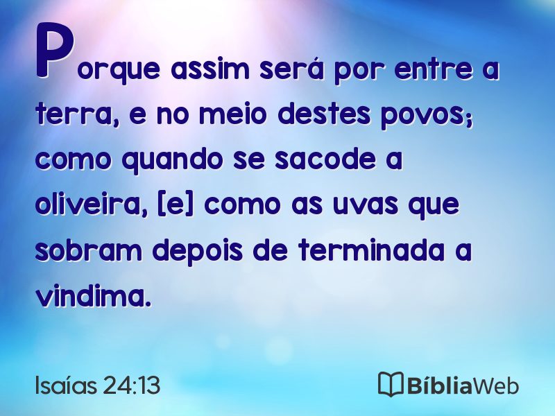Isaías 24:13 em imagem para compartilhar