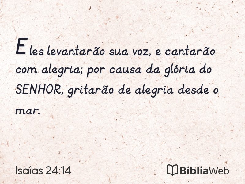 Isaías 24:14 em imagem para compartilhar