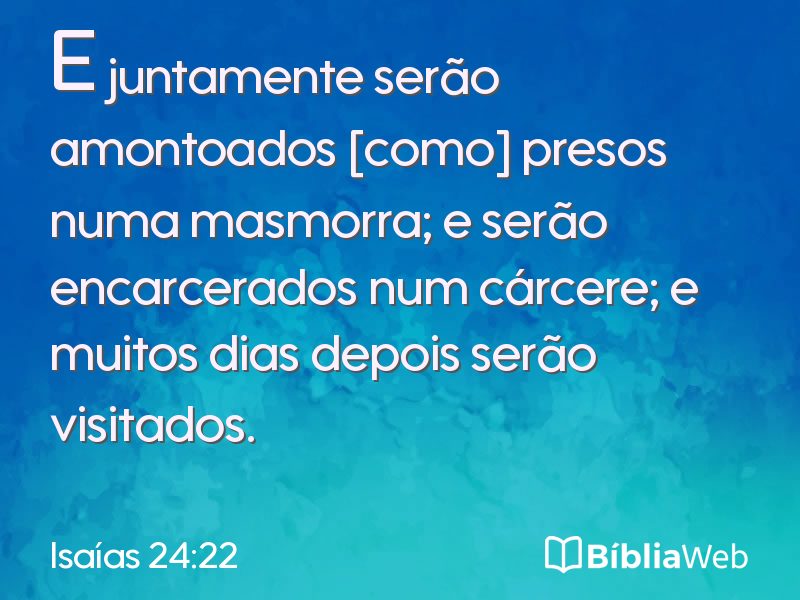 Isaías 24:22 em imagem para compartilhar