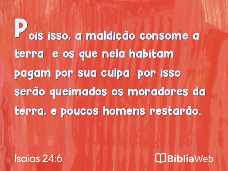Isaías 24:6 em imagem para compartilhar
