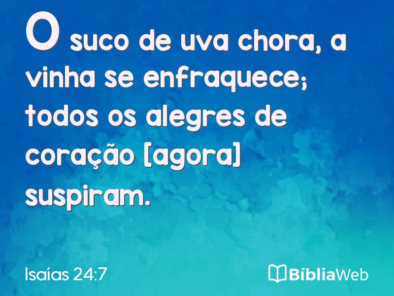 Isaías 24:7 em imagem para compartilhar
