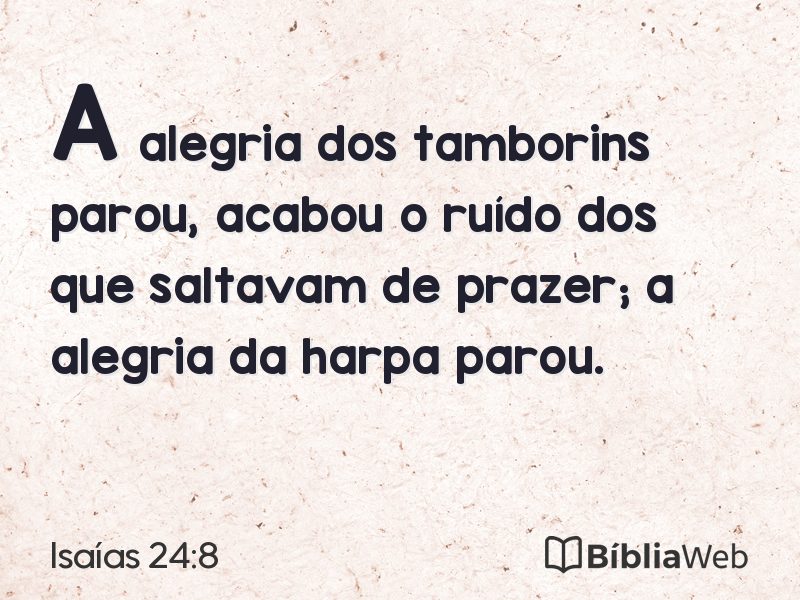 Isaías 24:8 em imagem para compartilhar