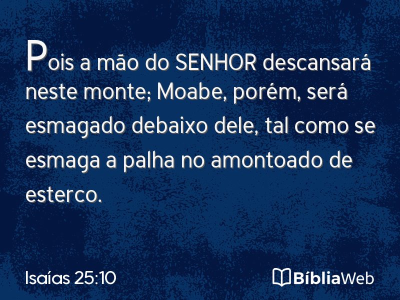 Isaías 25:10 em imagem para compartilhar