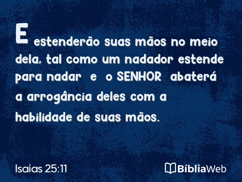 Isaías 25:11 em imagem para compartilhar