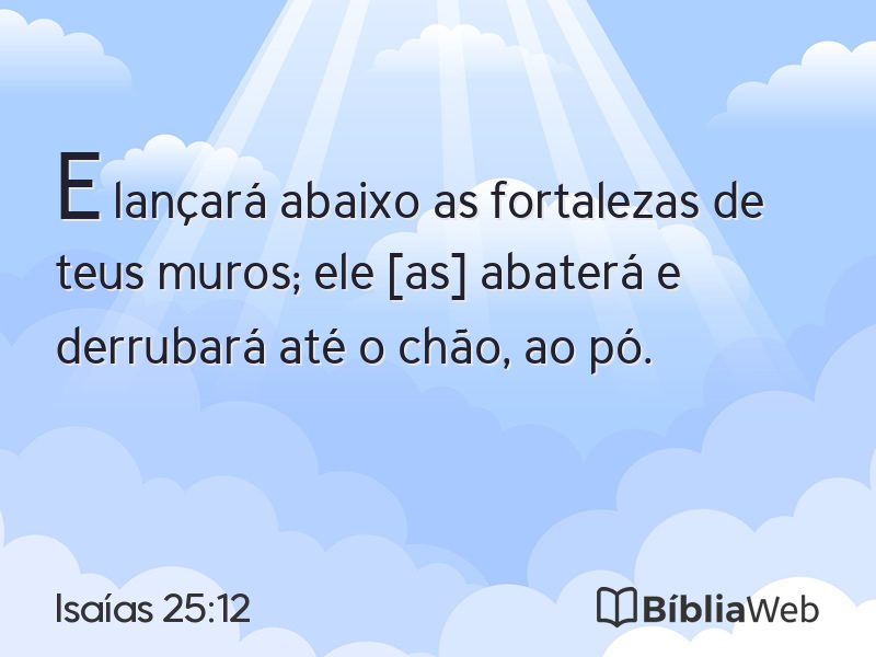 Isaías 25:12 em imagem para compartilhar