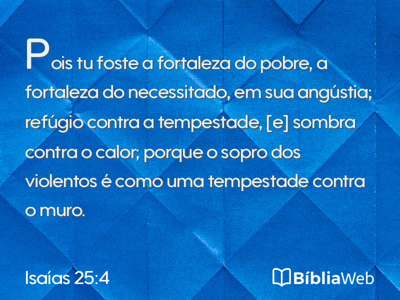Isaías 25:4 em imagem para compartilhar