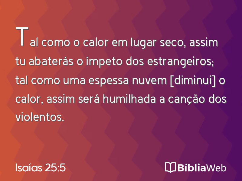 Isaías 25:5 em imagem para compartilhar