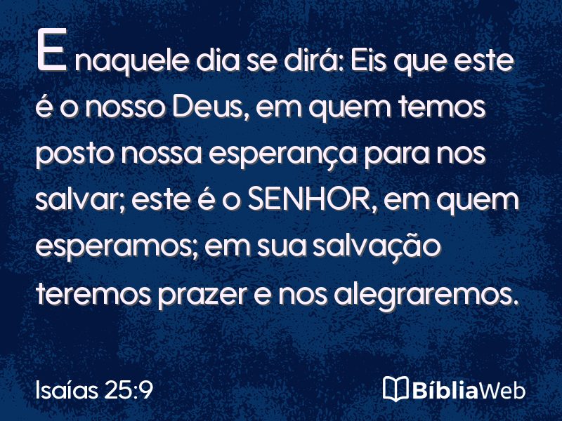 Isaías 25:9 em imagem para compartilhar