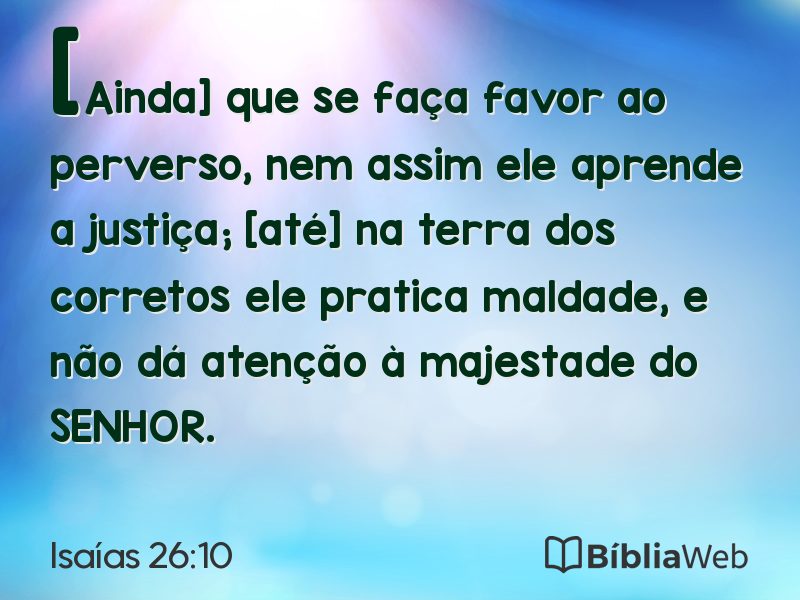 Isaías 26:10 em imagem para compartilhar