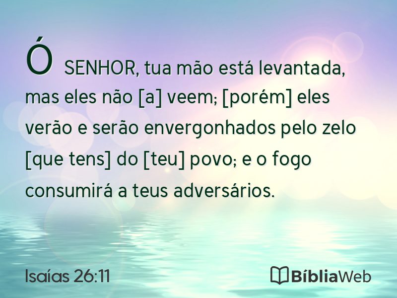 Isaías 26:11 em imagem para compartilhar