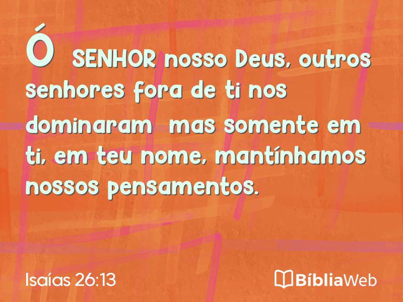 Isaías 26:13 em imagem para compartilhar