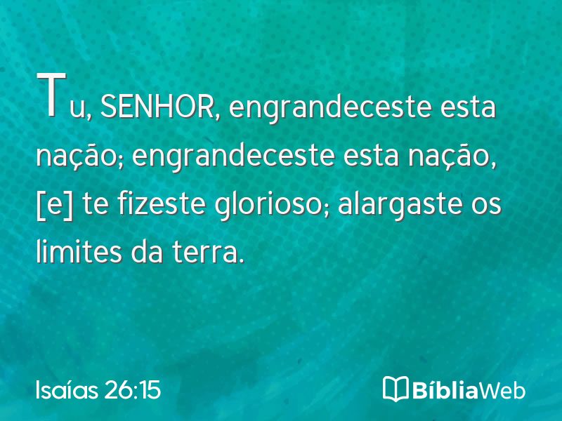 Isaías 26:15 em imagem para compartilhar
