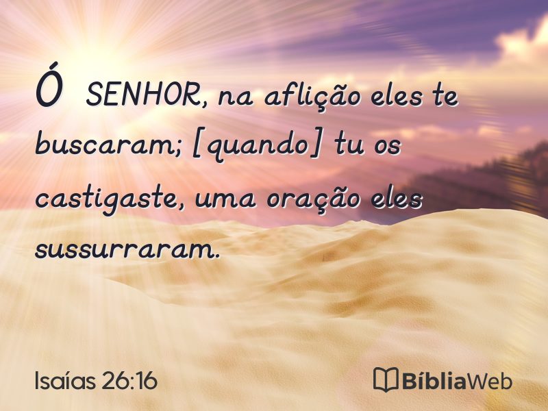 Isaías 26:16 em imagem para compartilhar