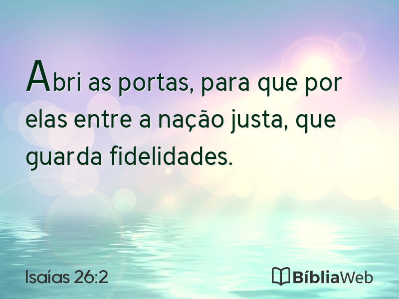 Isaías 26:2 em imagem para compartilhar