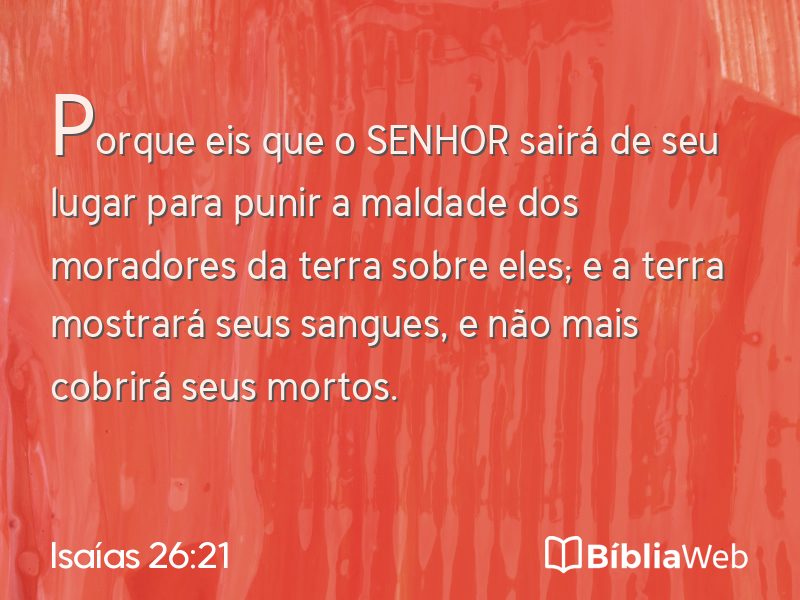 Isaías 26:21 em imagem para compartilhar
