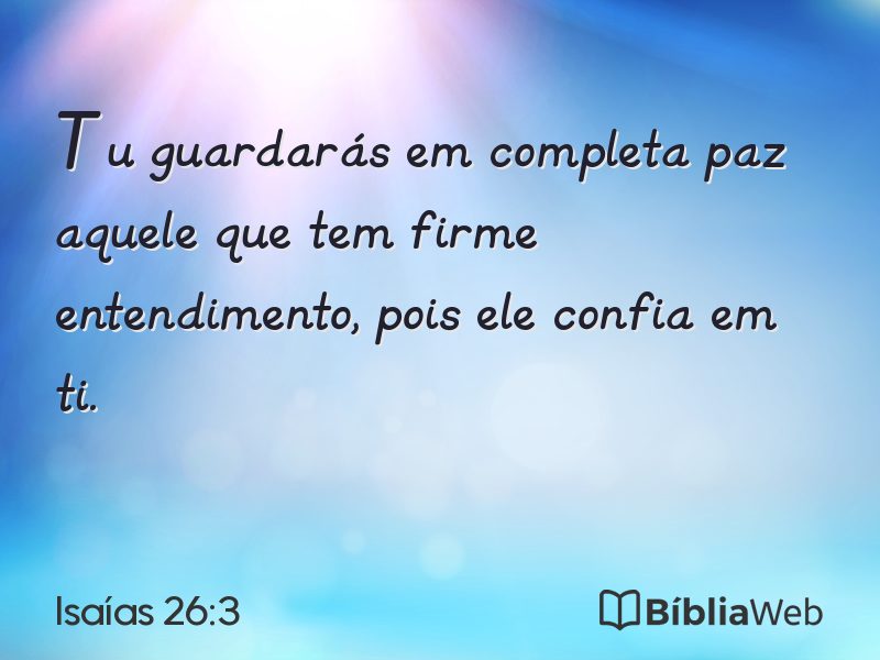 Isaías 26:3 em imagem para compartilhar