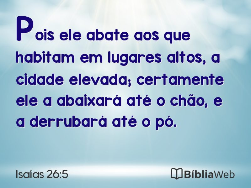 Isaías 26:5 em imagem para compartilhar