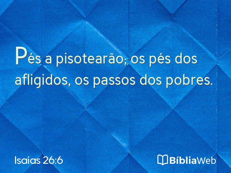 Isaías 26:6 em imagem para compartilhar