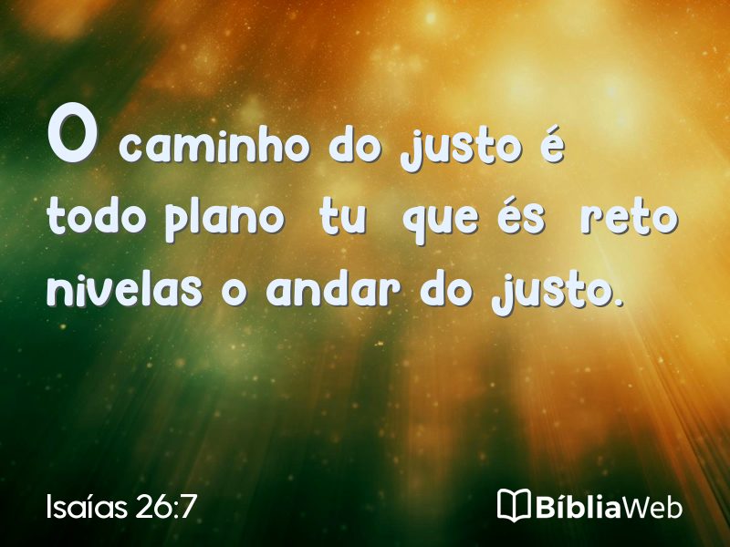 Isaías 26:7 em imagem para compartilhar