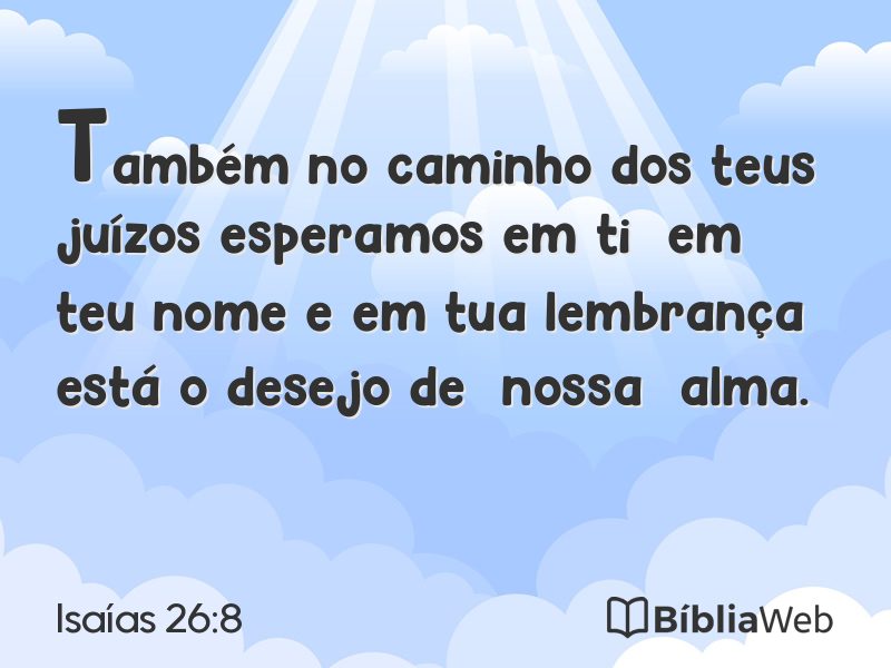 Isaías 26:8 em imagem para compartilhar