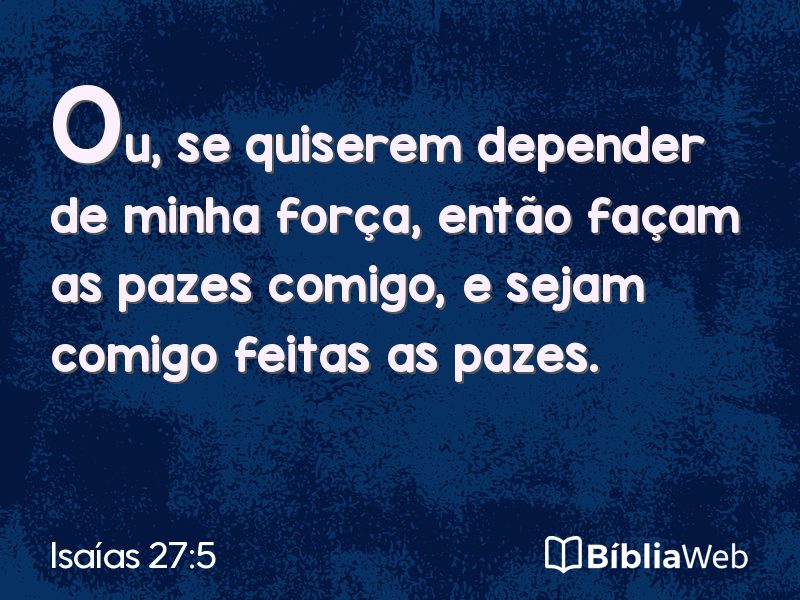 Isaías 27:5 em imagem para compartilhar