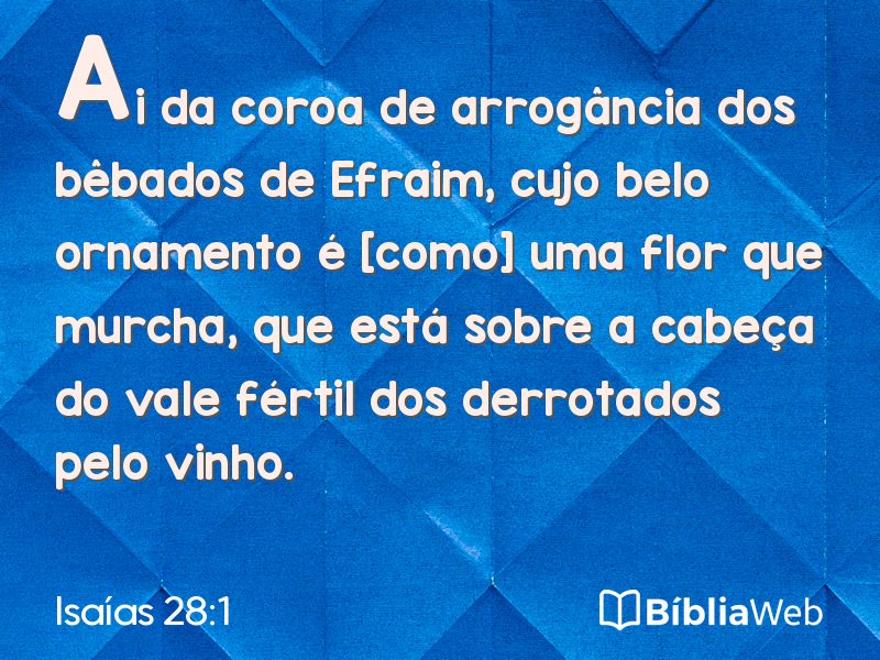 Isaías 28:1 em imagem para compartilhar